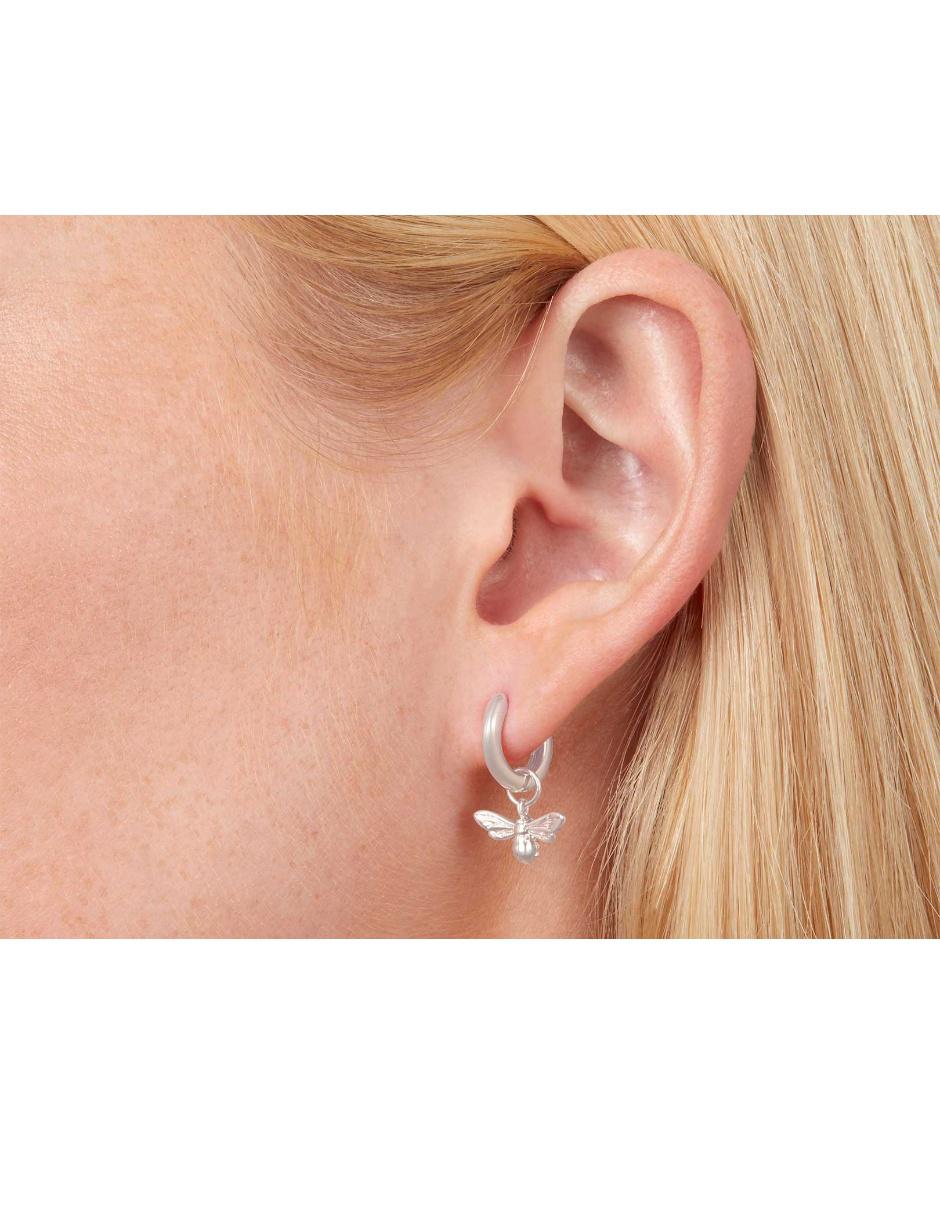 Aretes de plata con acabado brillante