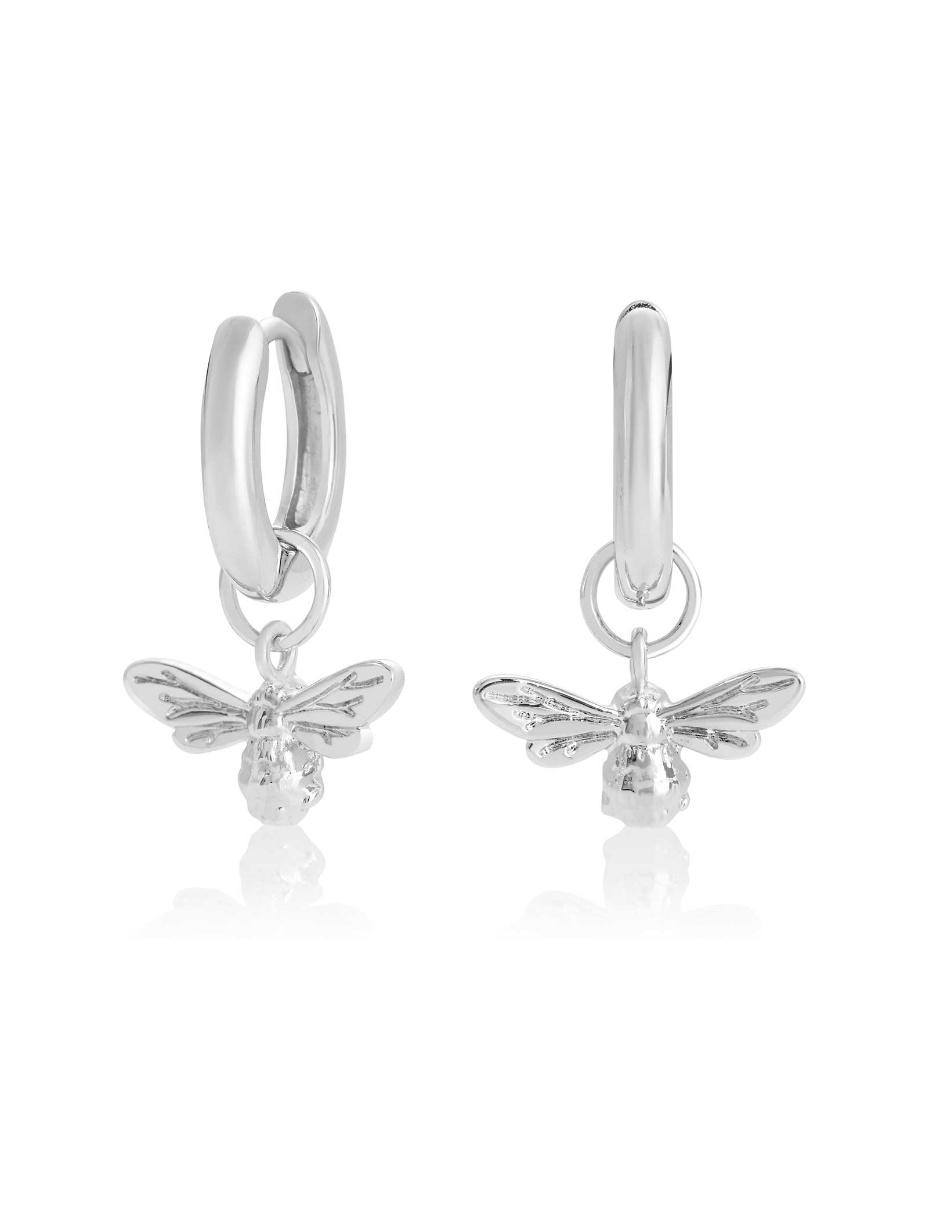 Aretes de plata con acabado brillante