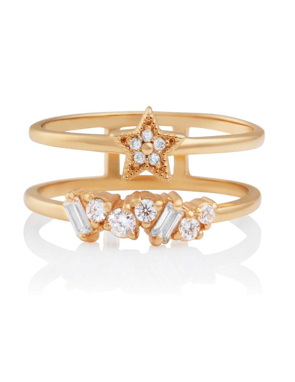 Anillo de estrella pavé