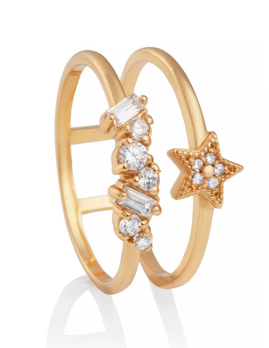Anillo de estrella pavé