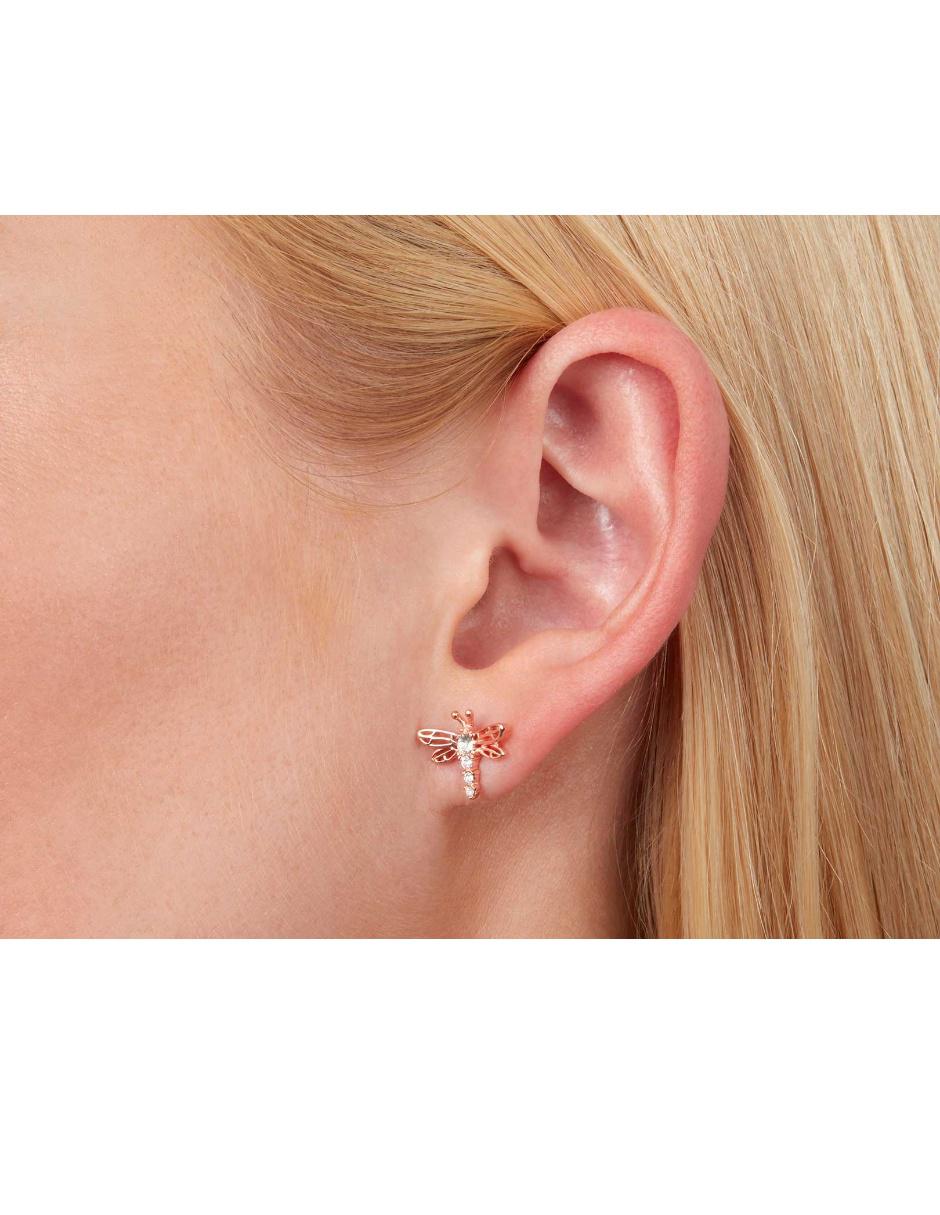 Aretes de plata con acabado pavé 2