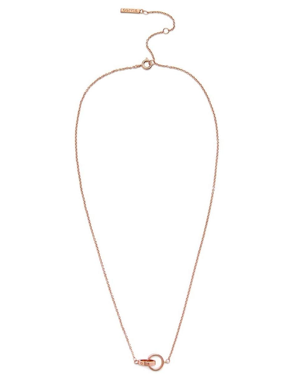 Collar con acabado baño de oro rosa 2