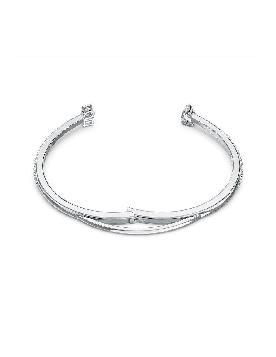 Brazalete Swarovski con acabado baño rodio