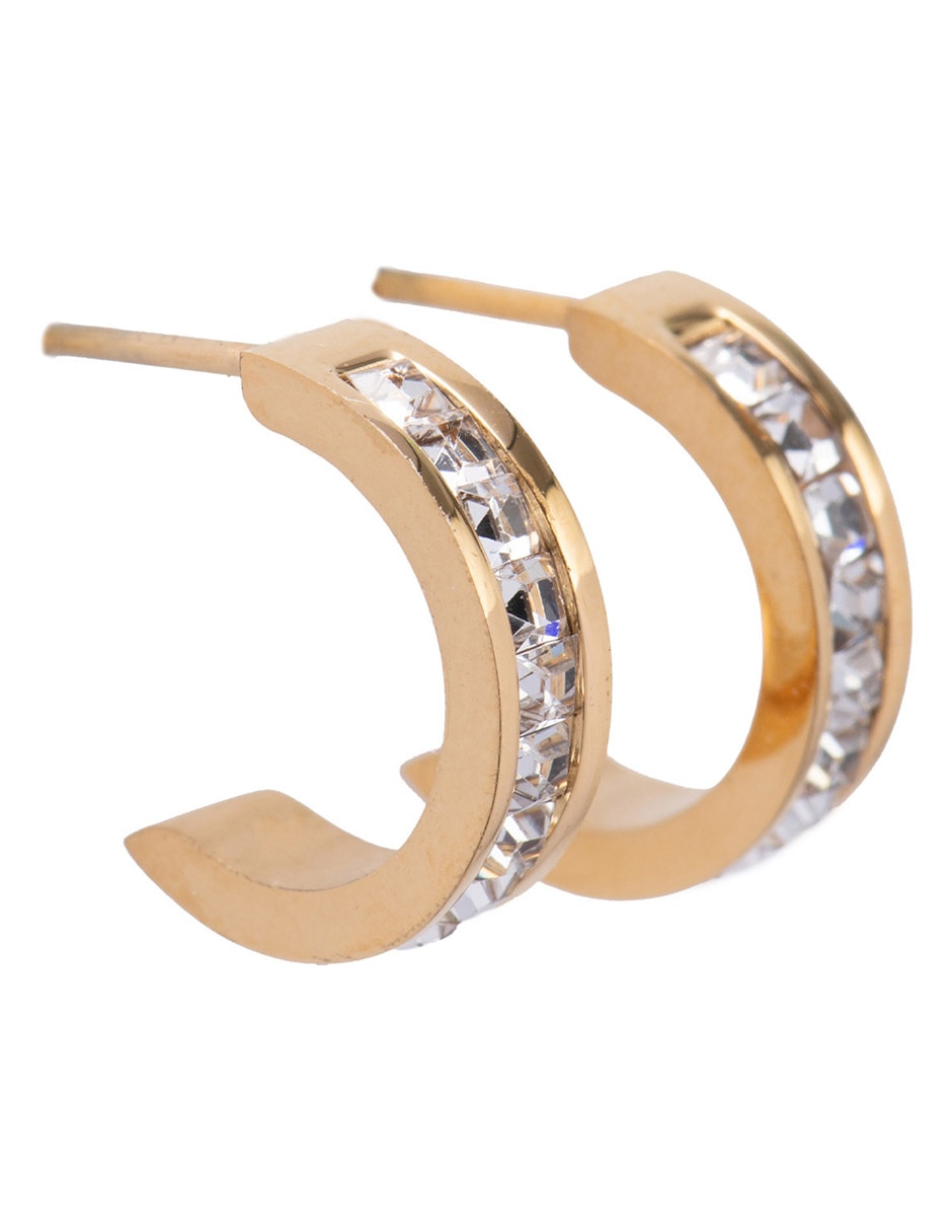 Aretes huggies zirconia 2