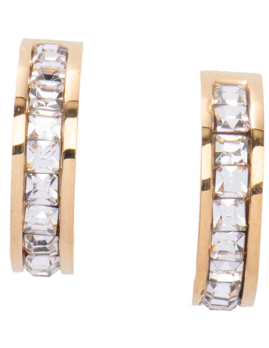 Aretes huggies zirconia 4