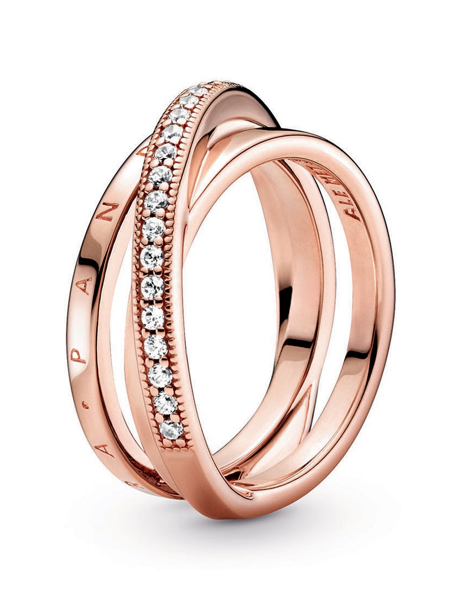 Anillo P 925 de plata diamante pavé