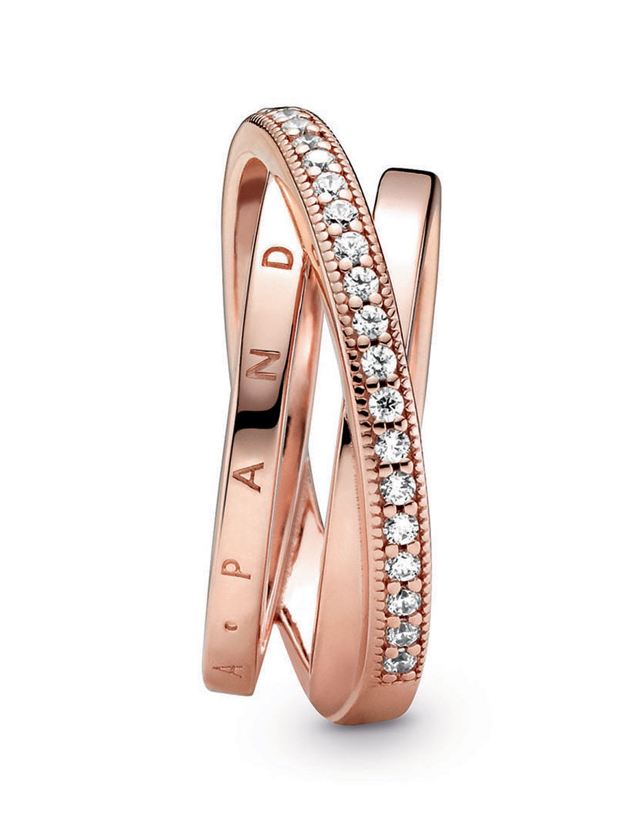Anillo P 925 de plata diamante pavé