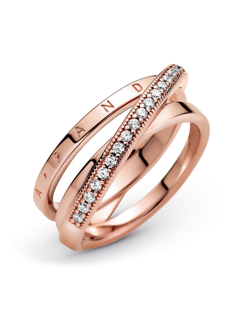 Anillo P 925 de plata diamante pavé