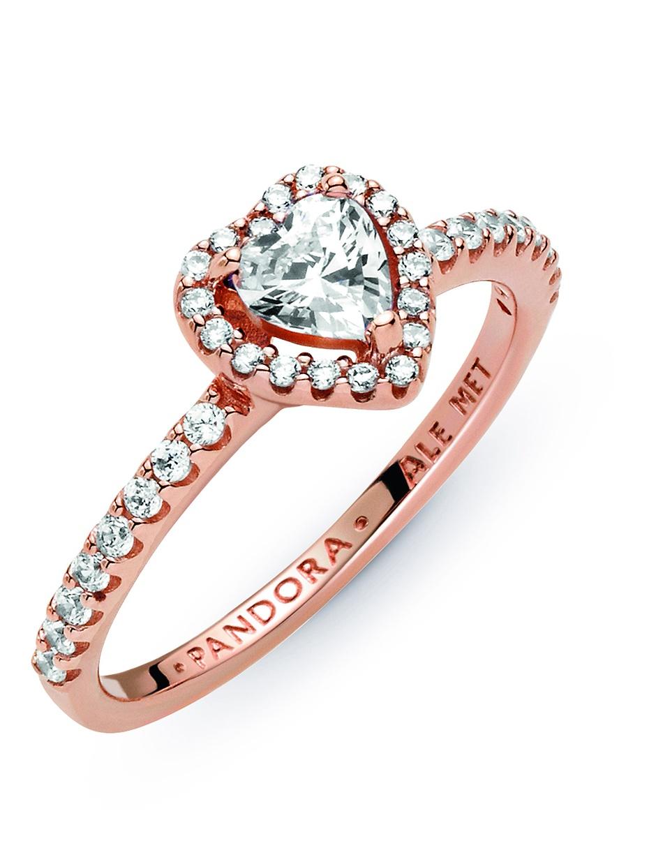 Anillo de corazón P 925 de plata diamante pavé 3