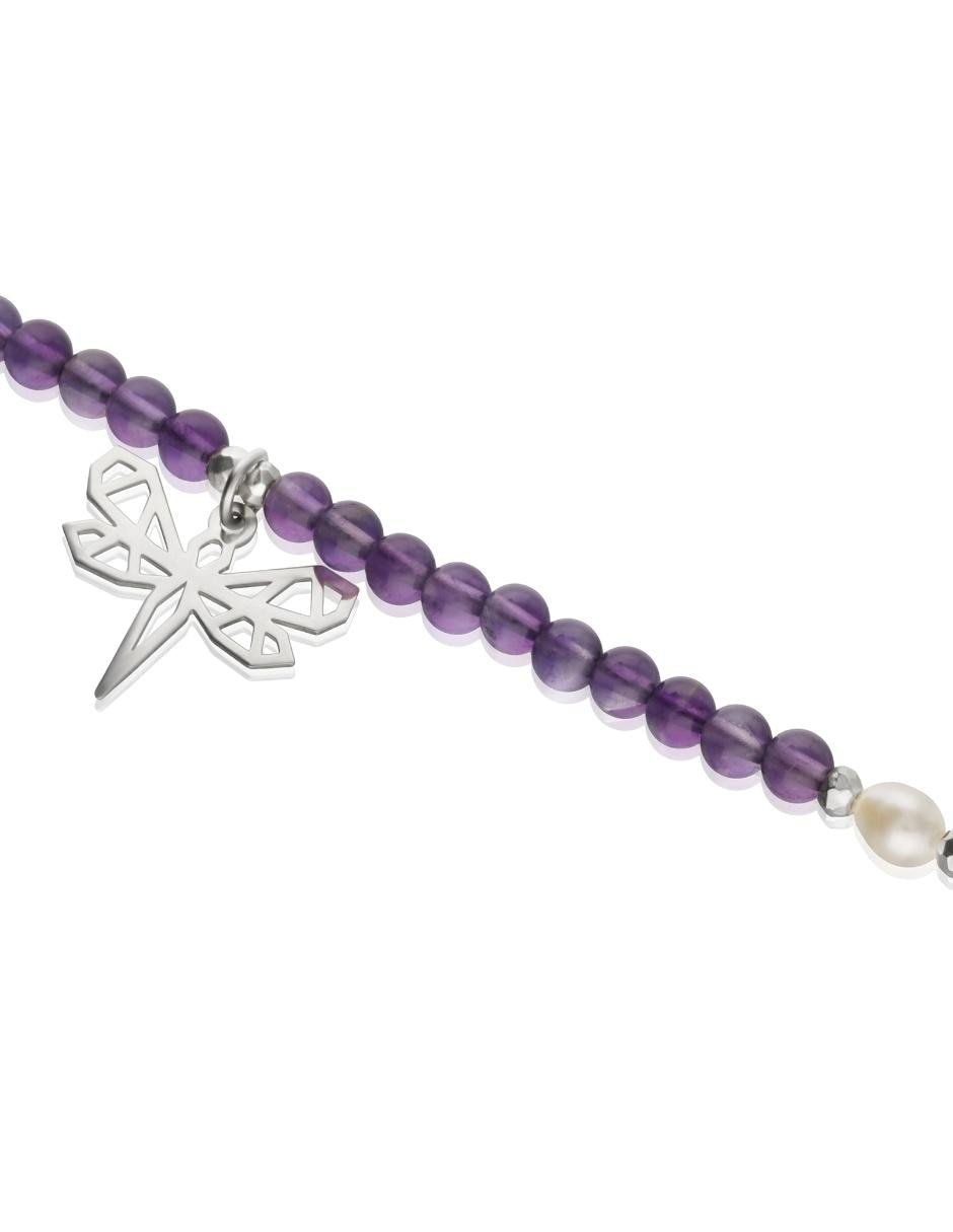 Pulsera de plata acabado pavé 2