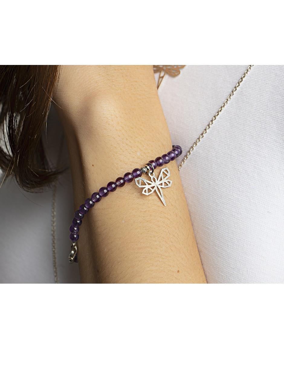 Pulsera de plata acabado pavé 3