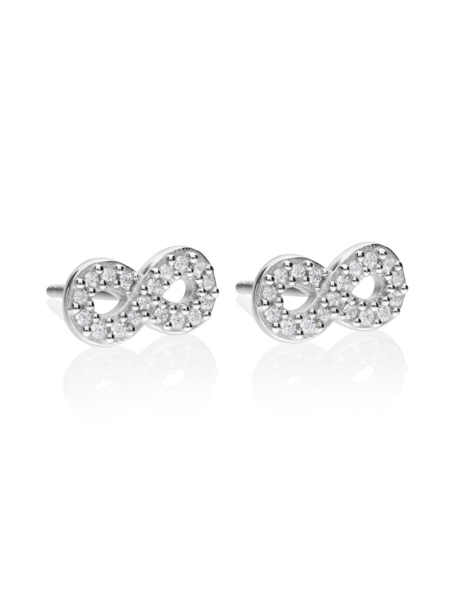 Aretes de plata con acabado plateado