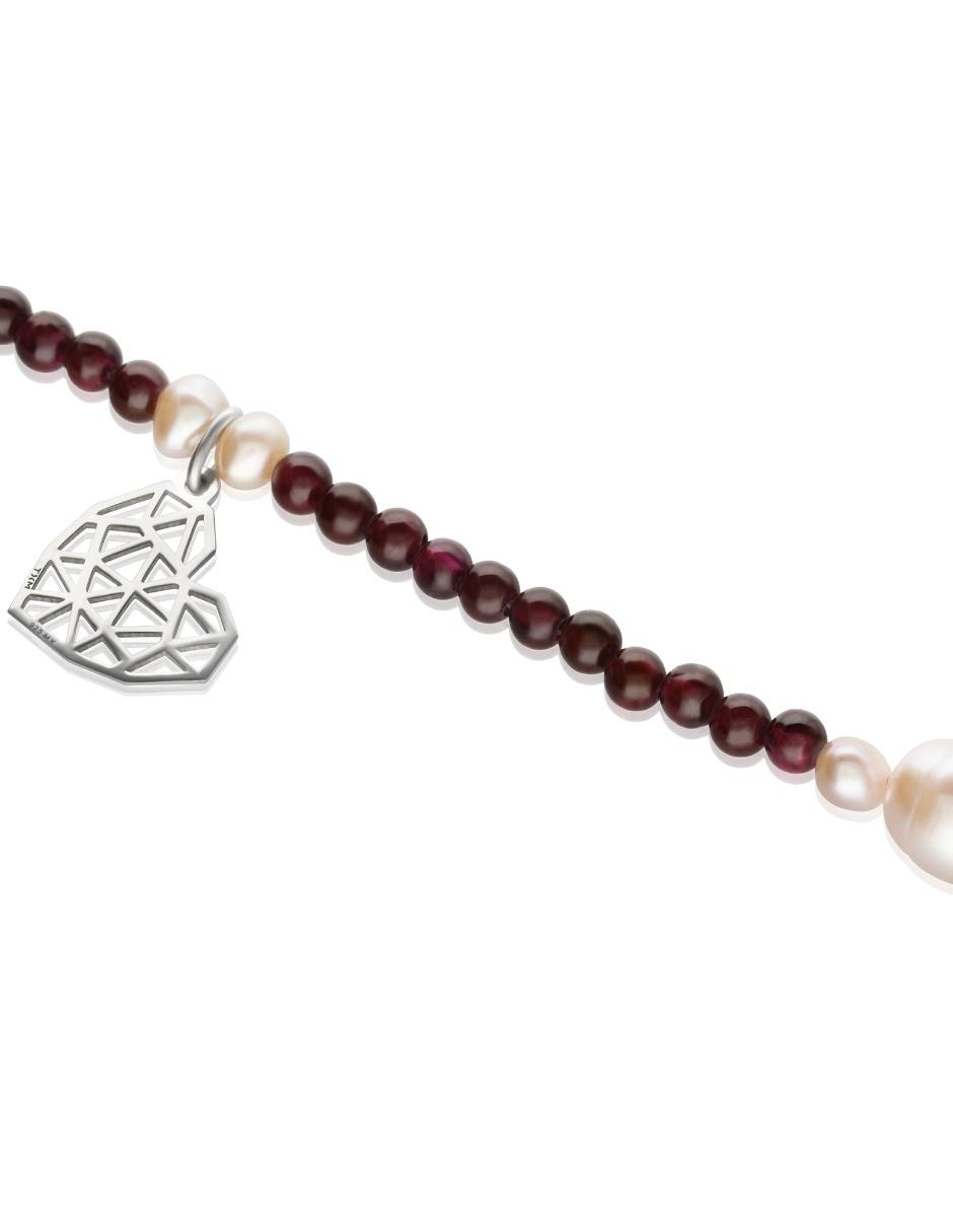 Pulsera de corazón de plata P 925 acabado pulido 2