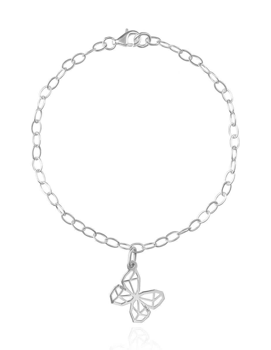 Pulsera de plata acabado liso