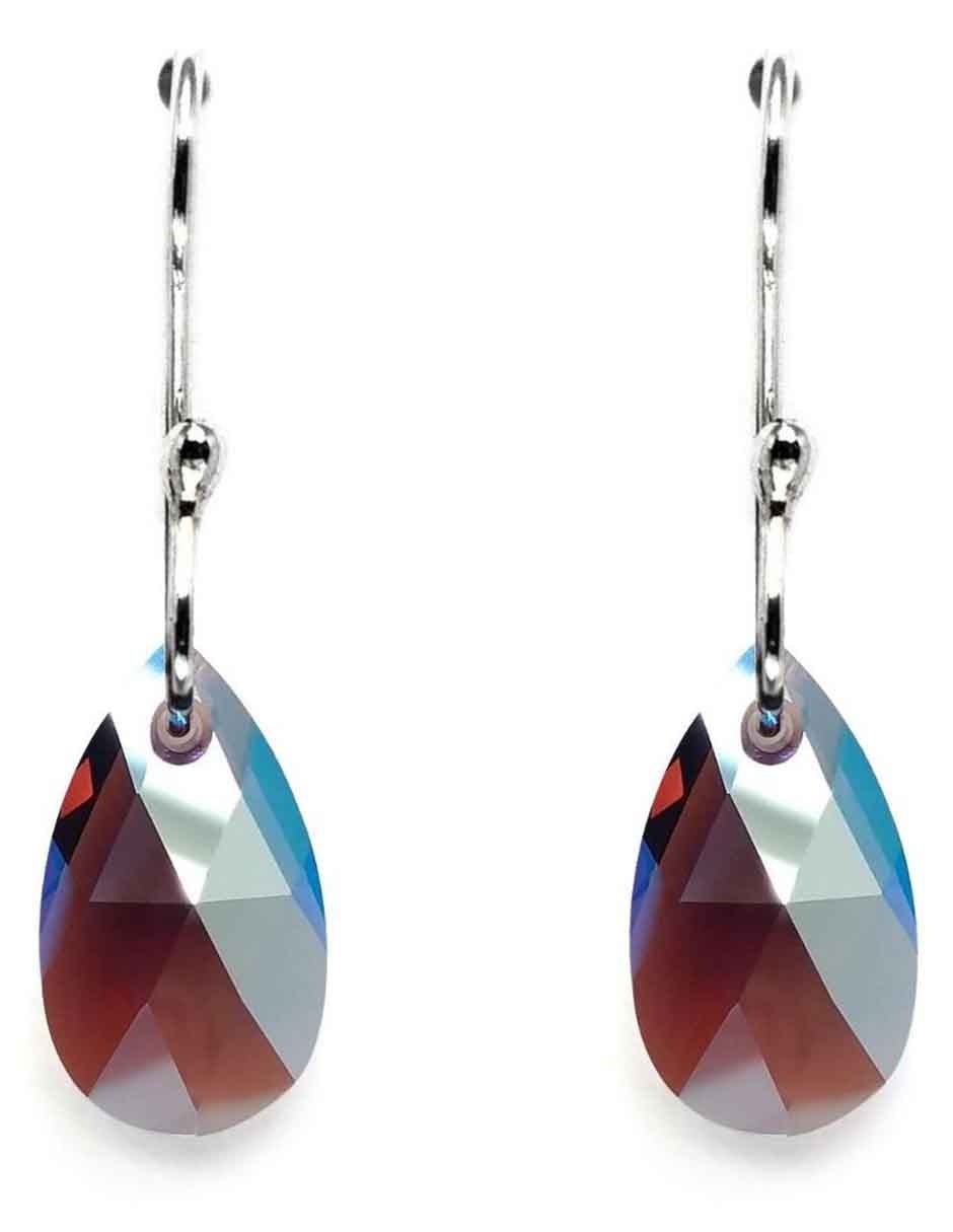 Aretes de plata con acabado brillante cristal Aretes de plata con acabado brillante cristal
