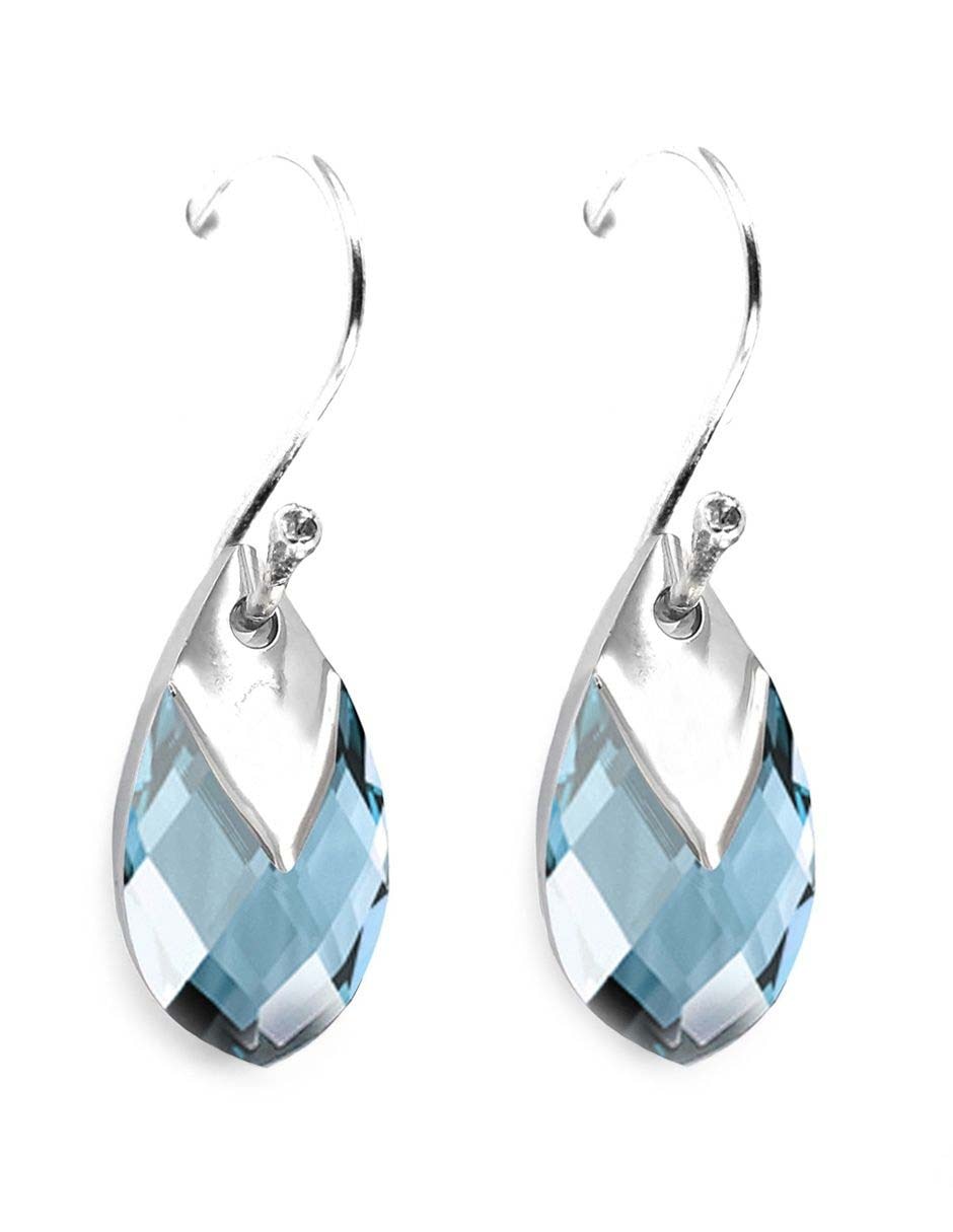 Aretes de plata con acabado pavé cristal Aretes de plata con acabado pavé cristal