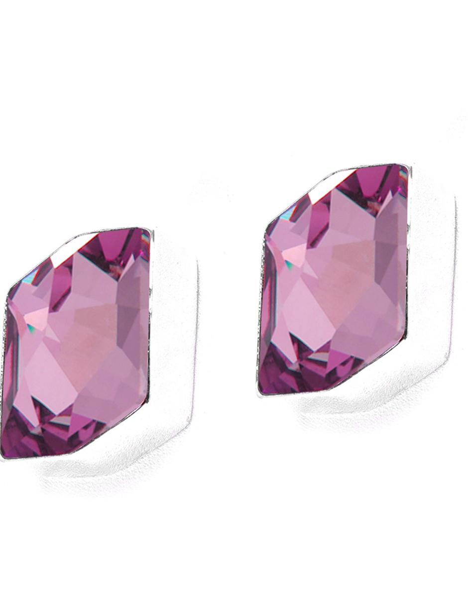 Broqueles de plata con acabado brillante cristal 2