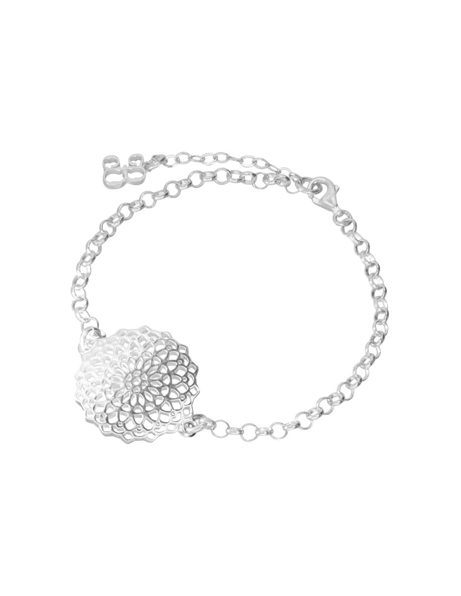 Pulsera de plata acabado liso