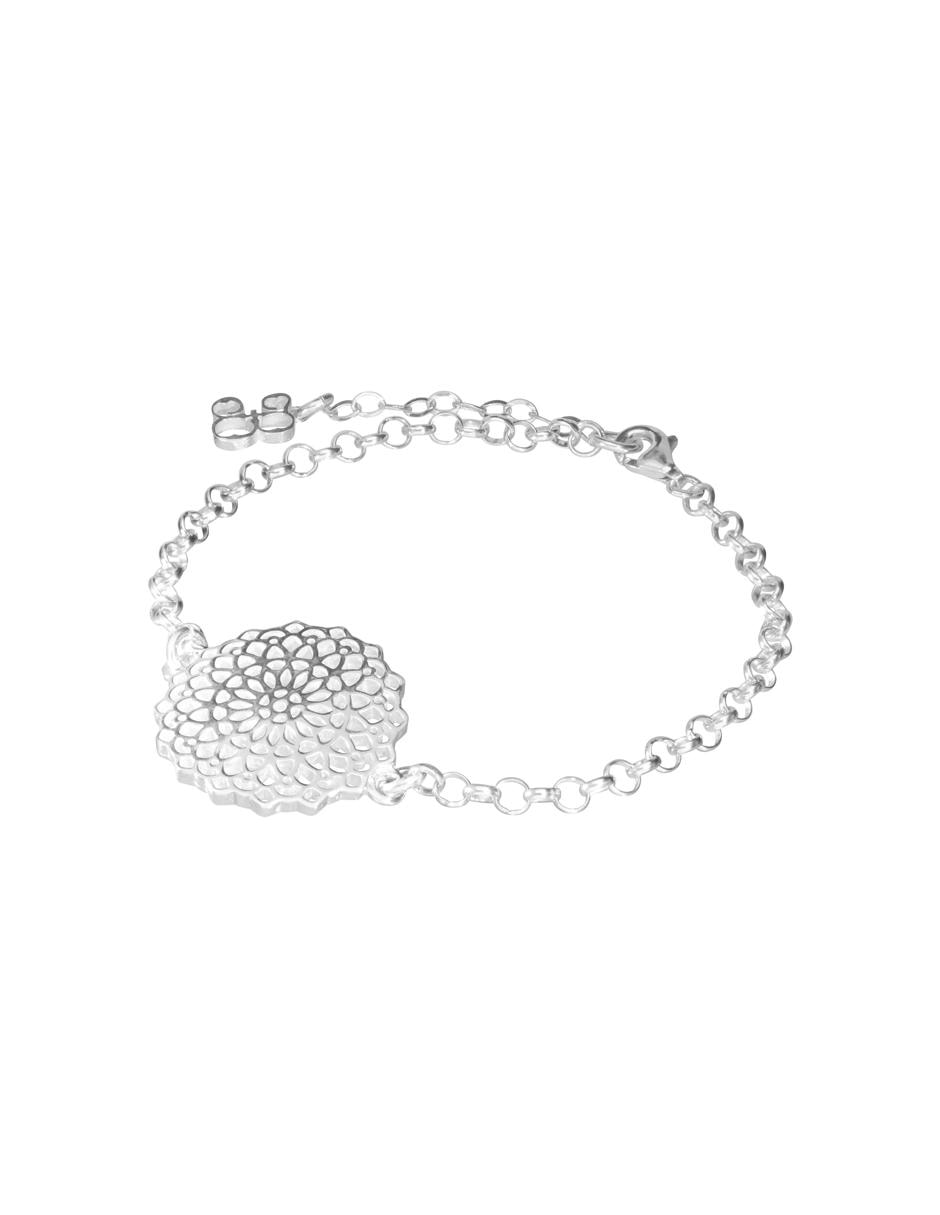Pulsera de plata acabado liso