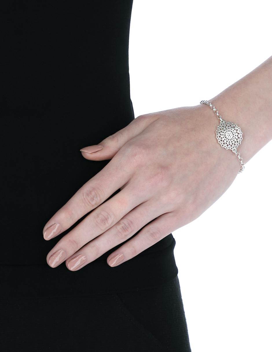 Pulsera de plata acabado liso