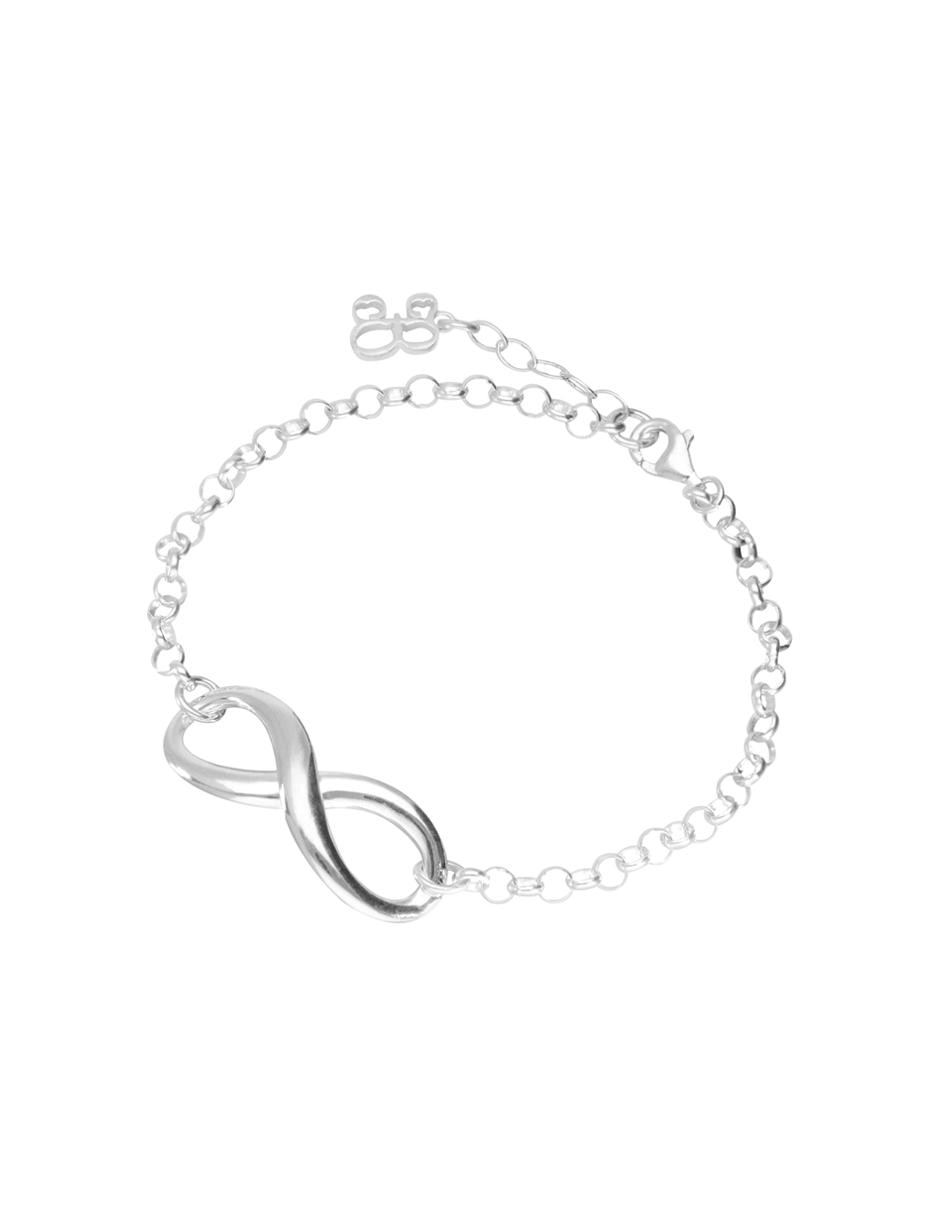 Pulsera de plata acabado liso