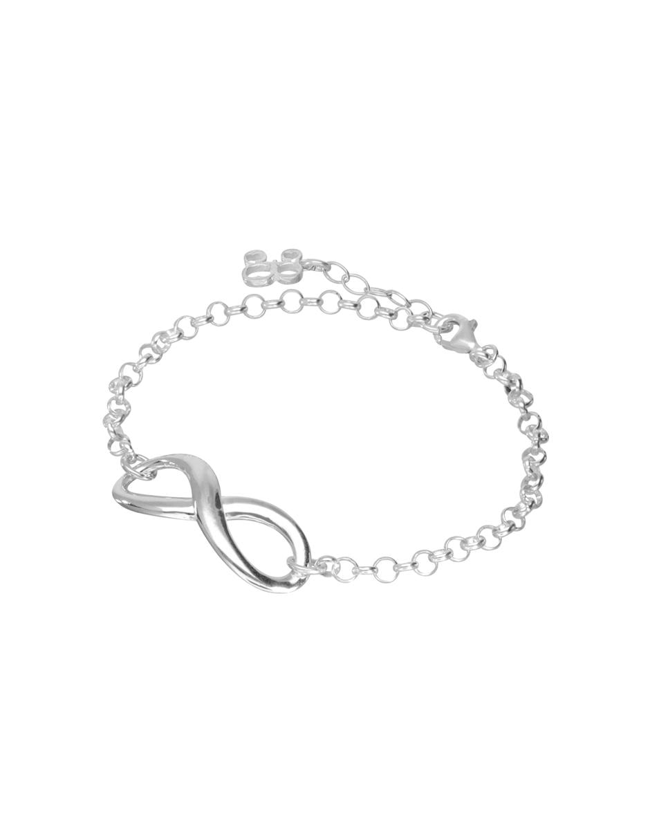 Pulsera de plata acabado liso