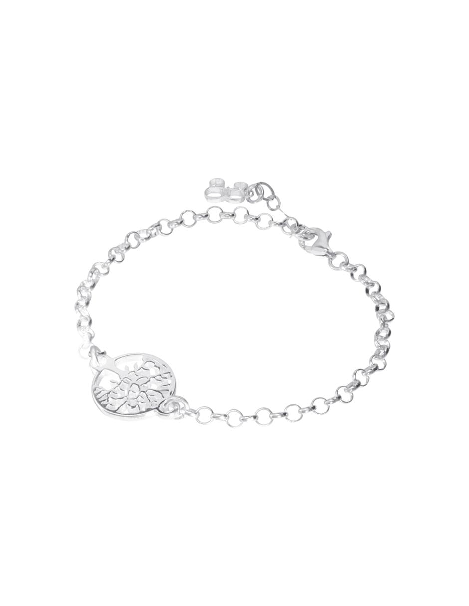 Pulsera de plata acabado liso