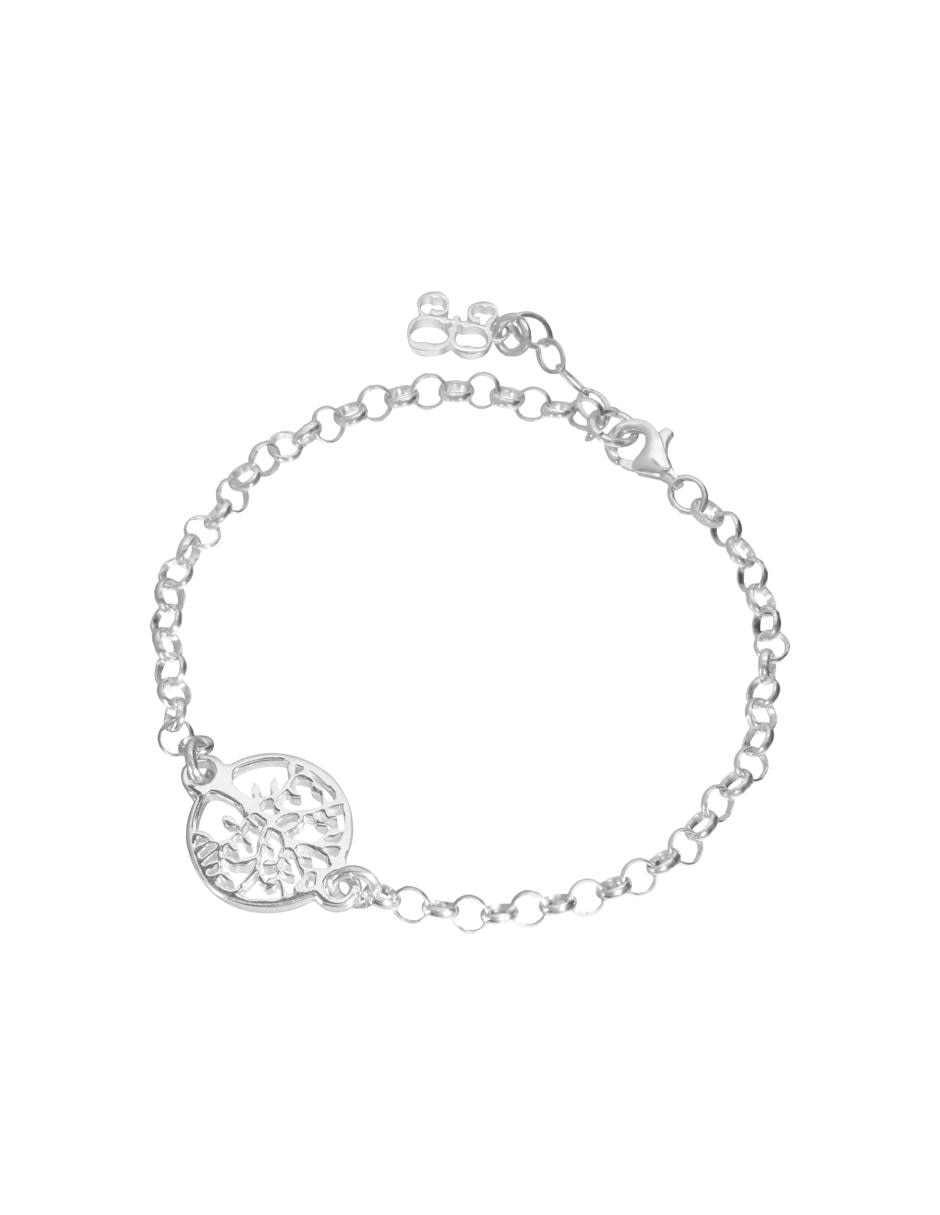 Pulsera de plata acabado liso