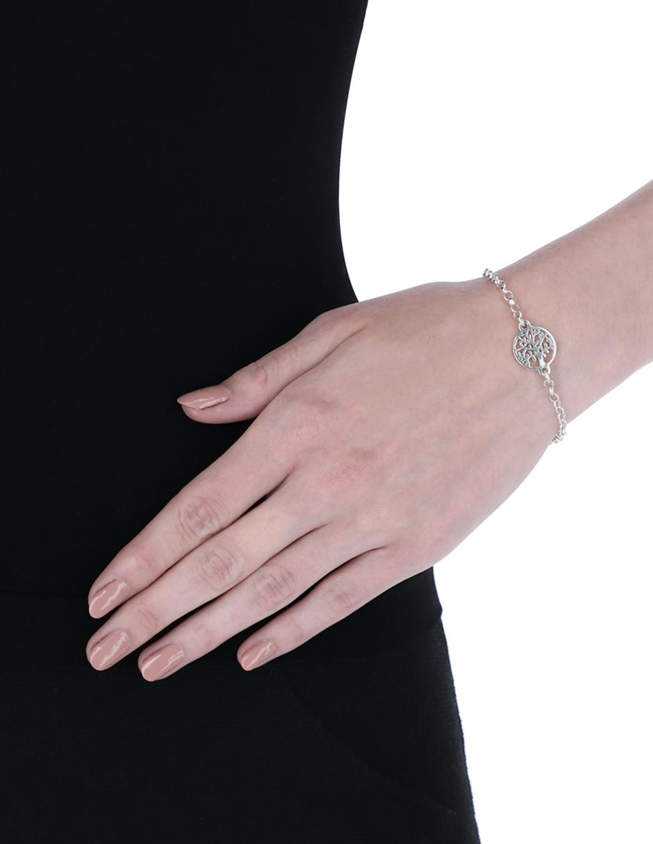 Pulsera de plata acabado liso