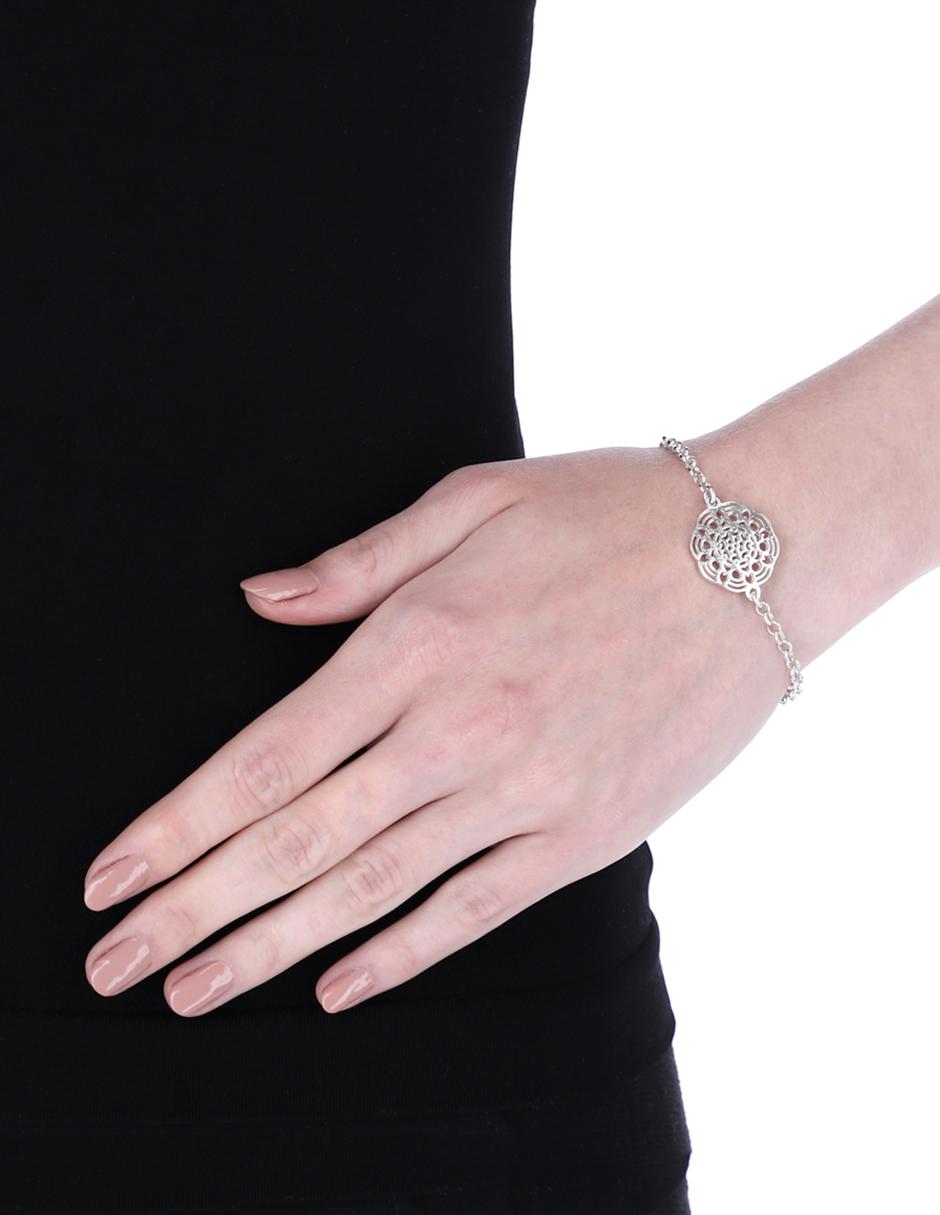 Pulsera de plata acabado liso