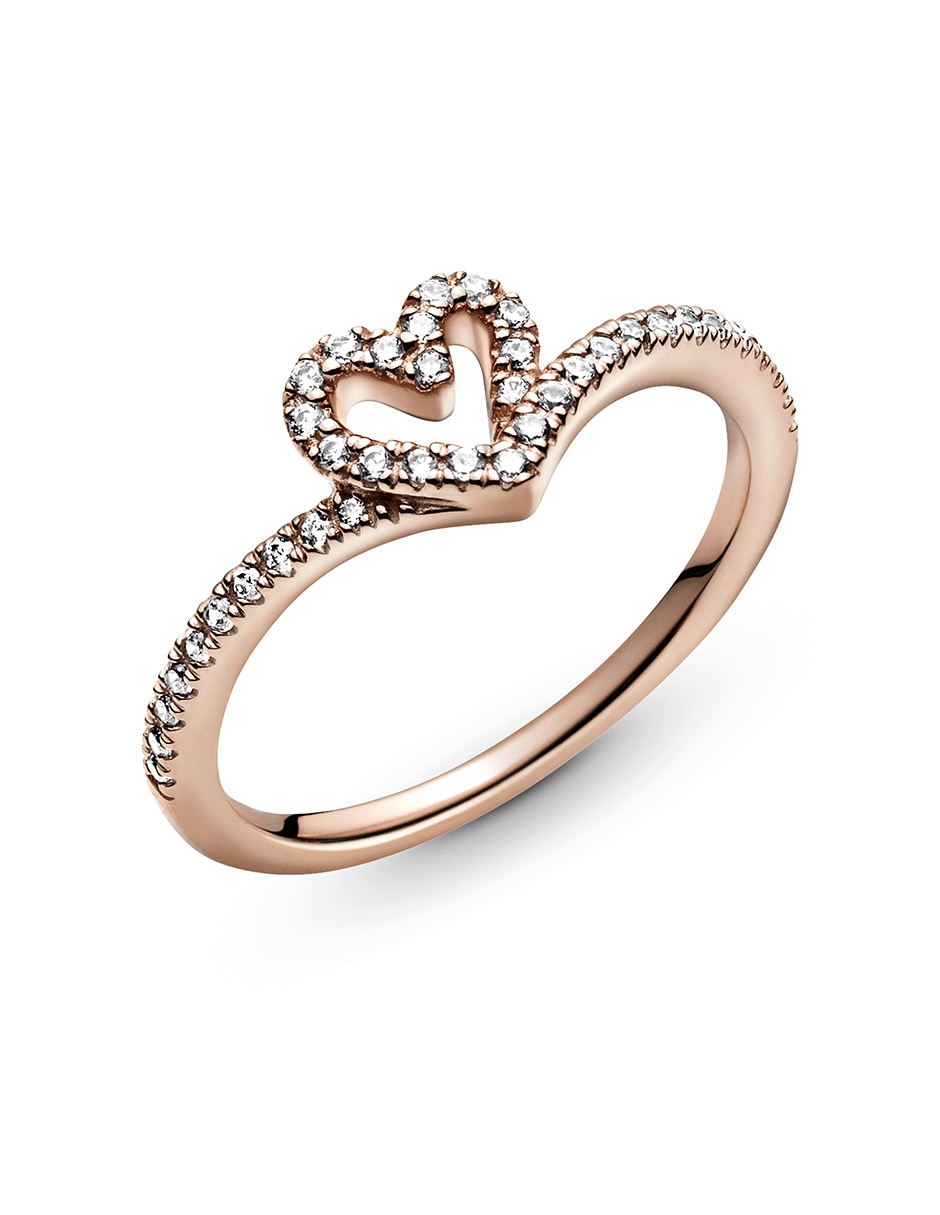 Anillo de corazón P 925 diamante pavé 3