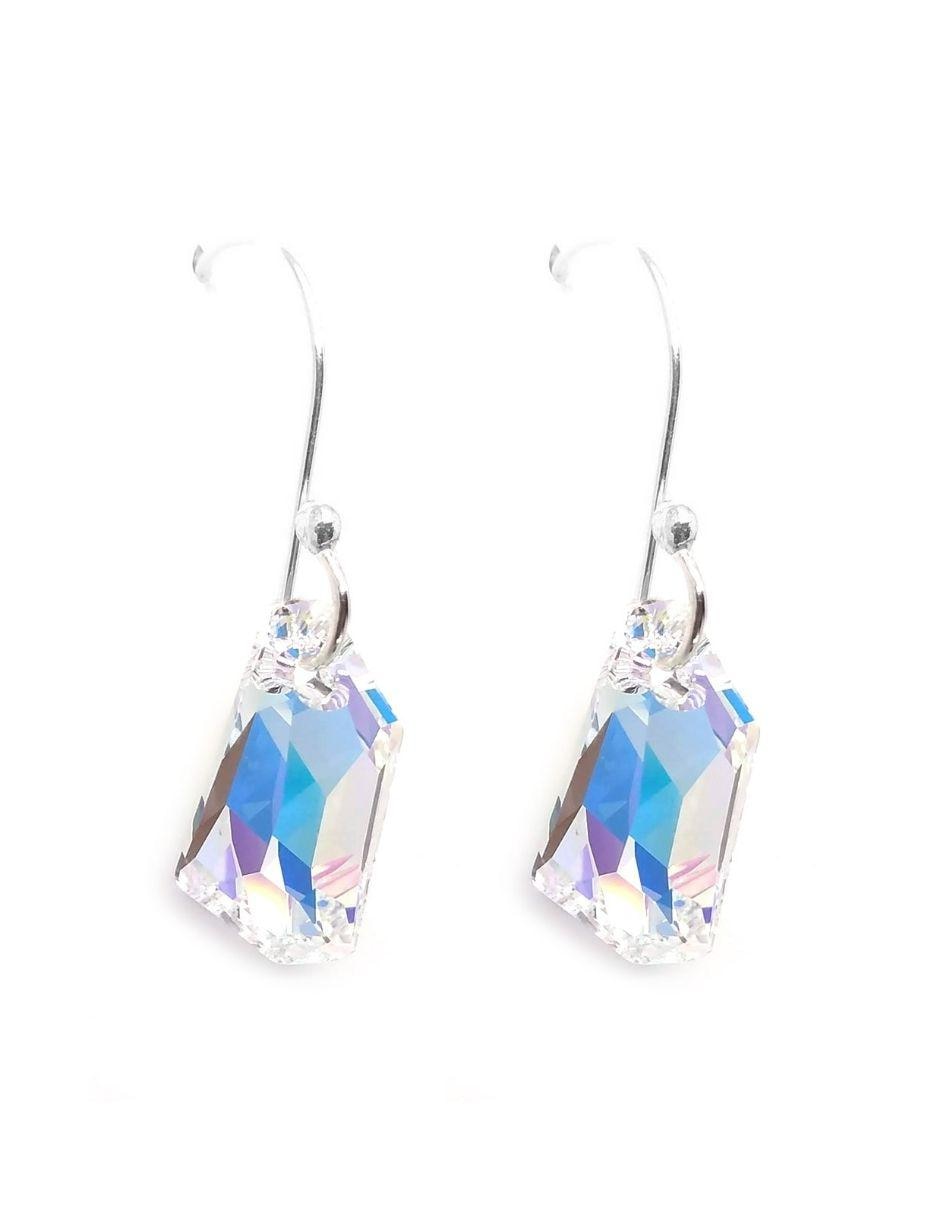 Aretes y collar de plata p 925 cristal 2