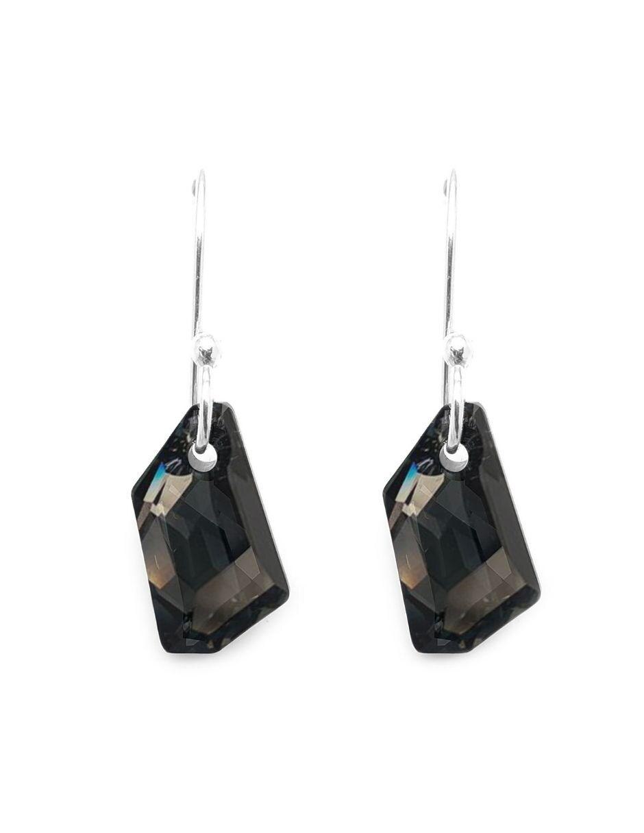 Aretes de plata con acabado brillante cristal 3