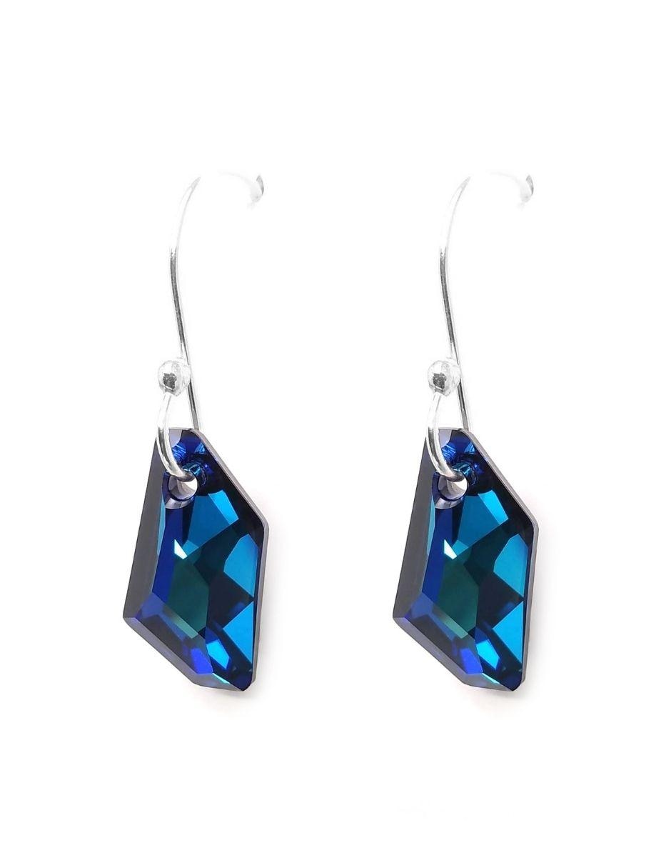 Aretes de plata con acabado pavé cristal