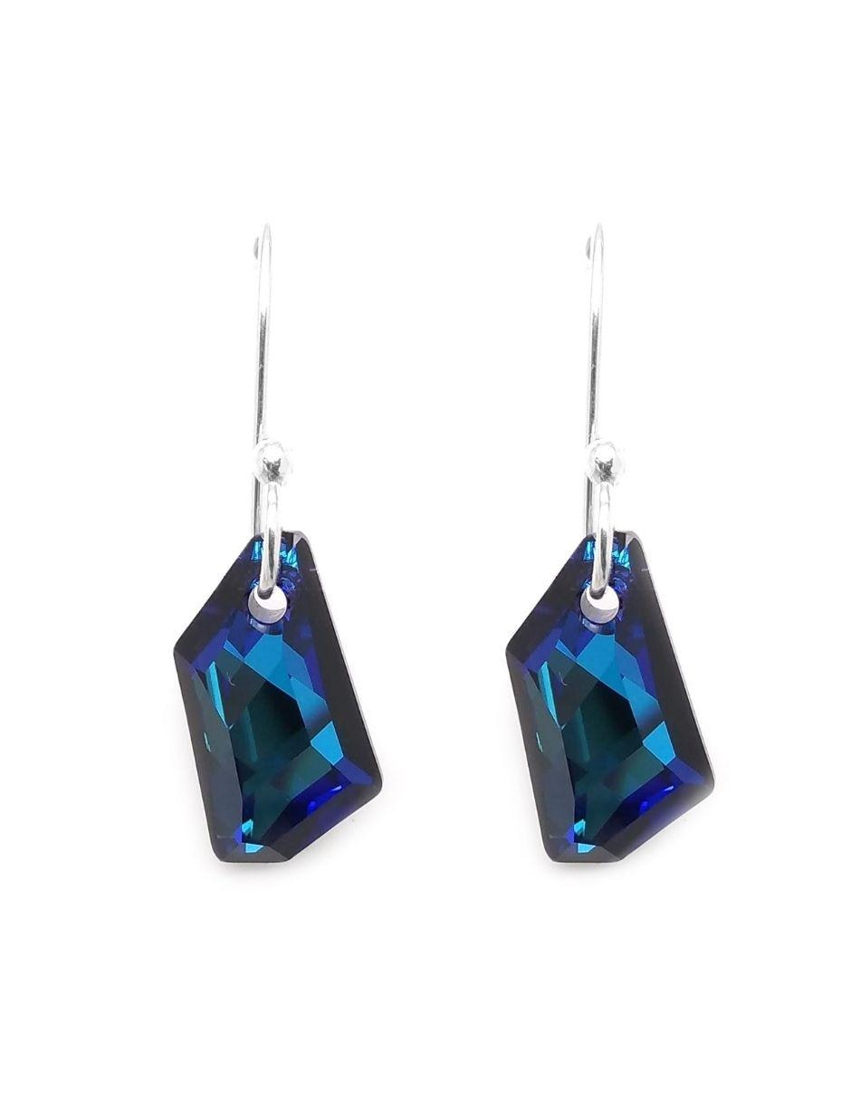 Aretes de plata con acabado pavé cristal