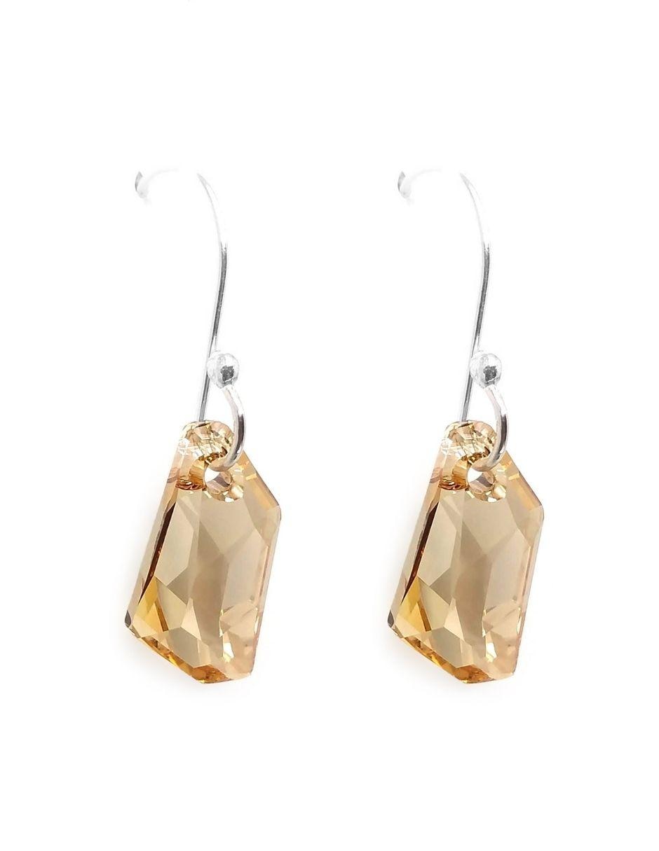 Aretes de plata con acabado pavé cristal