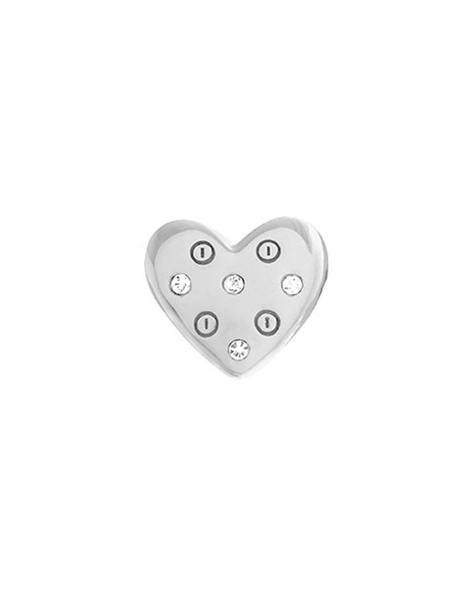 Aretes de plata con acabado pavé cristal 2
