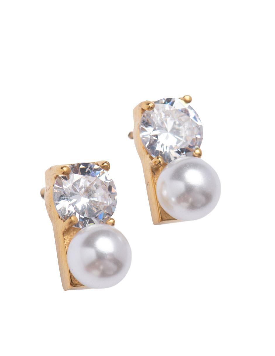 Broqueles 18 K con acabado brillante zirconia 3