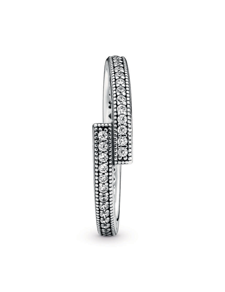 Anillo P 925 de plata diamante pavé