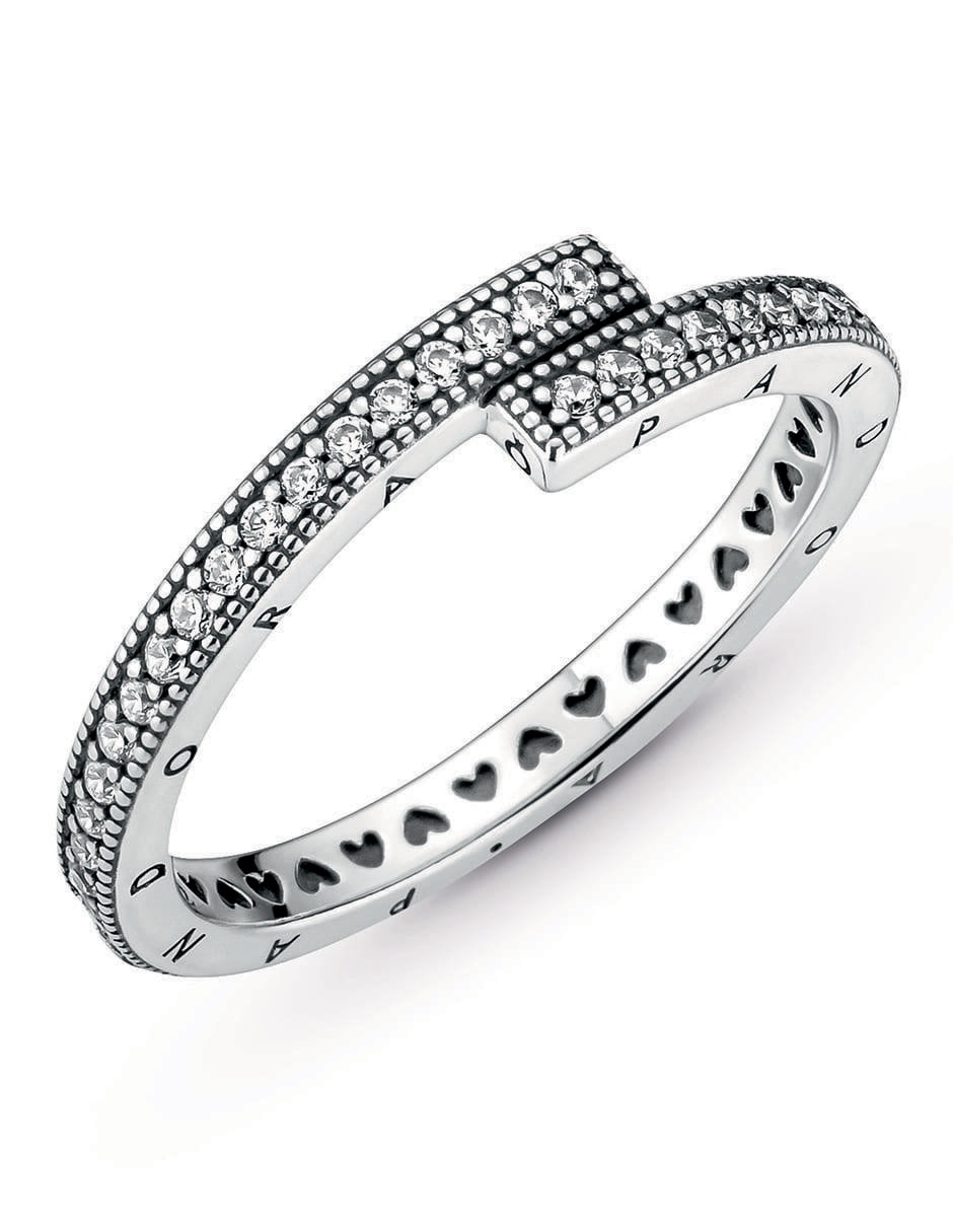 Anillo P 925 de plata diamante pavé