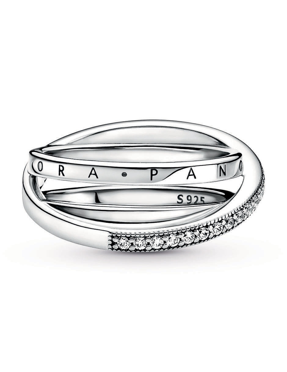 Anillo P 925 de plata diamante pavé 5