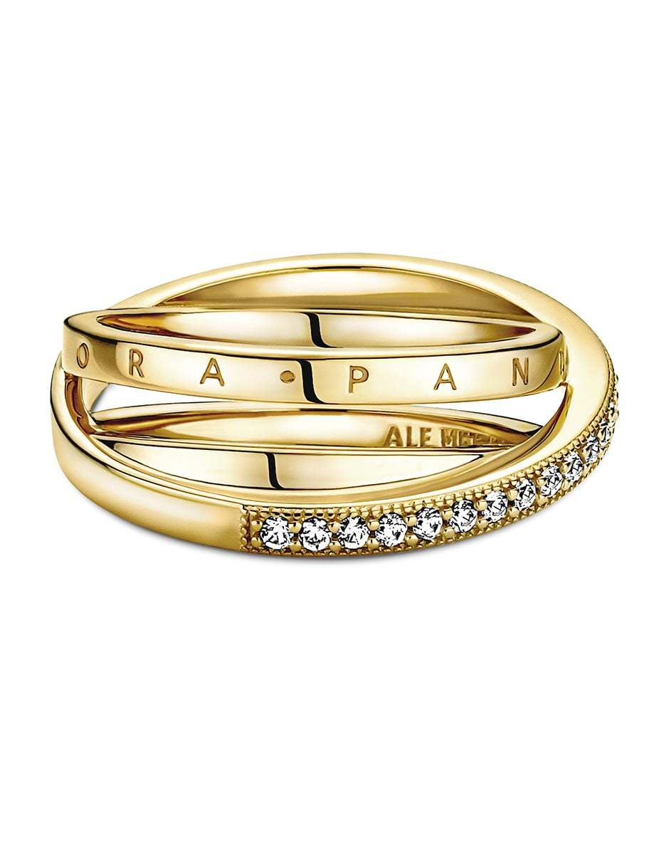 Anillo de moño diamante pavé