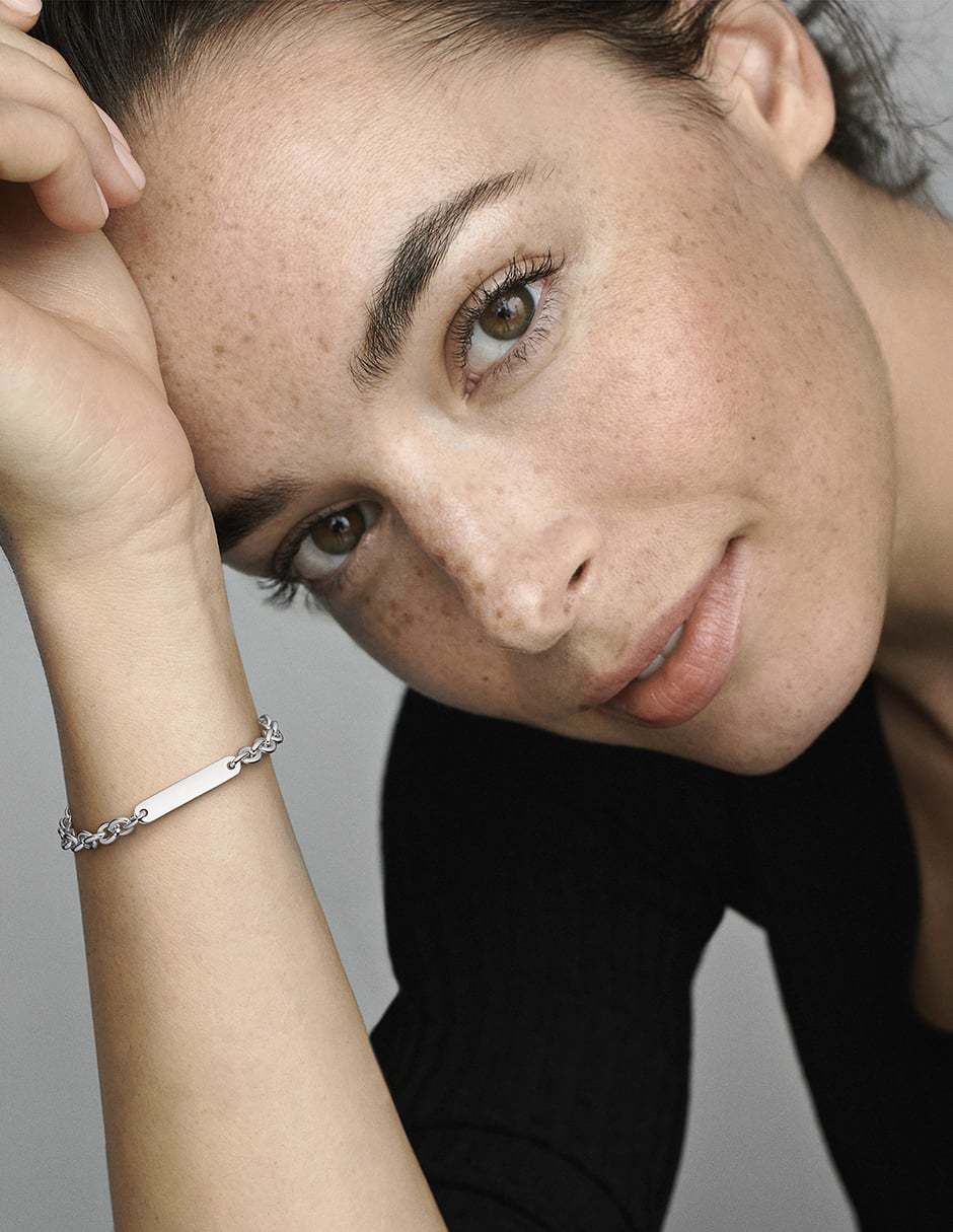 Brazalete de plata acabado pulido 2