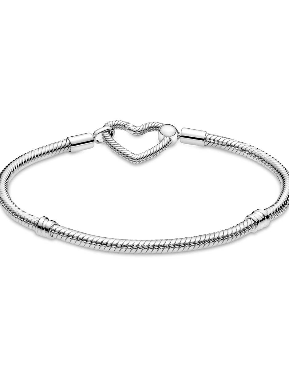 Brazalete de plata Moments acabado pulido 3