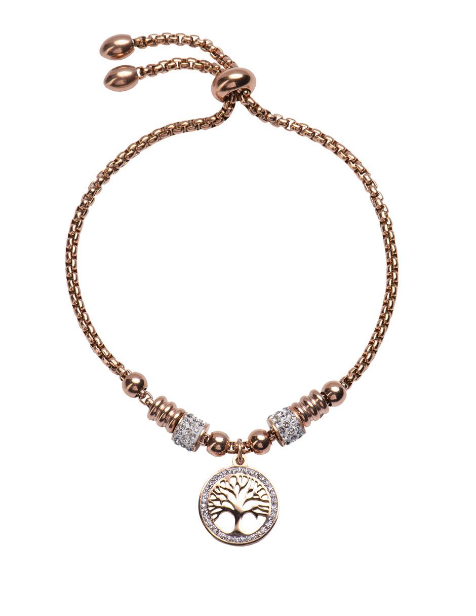 Pulsera acabado baño de oro rosa 1