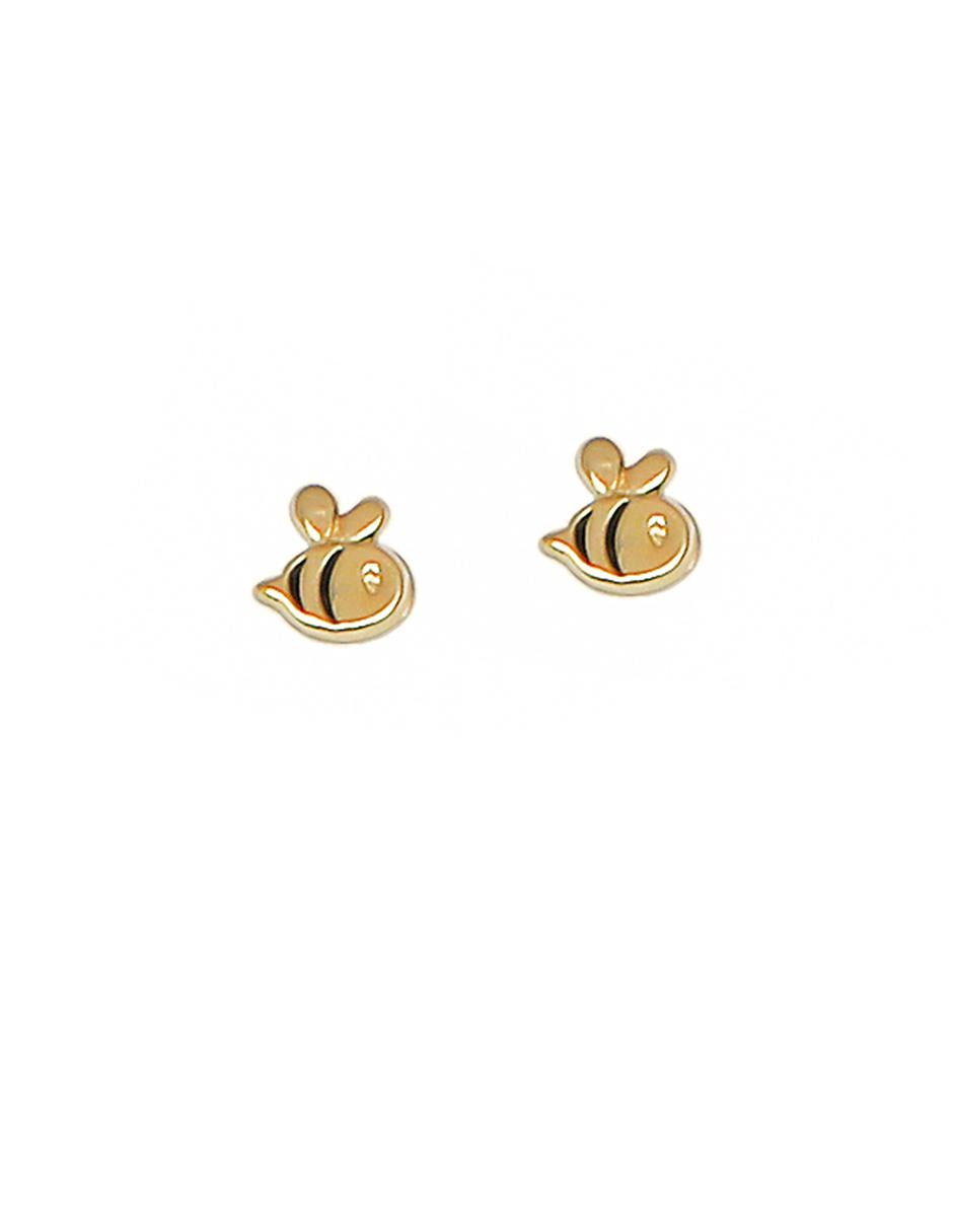 Aretes de oro 10 K con acabado brillante