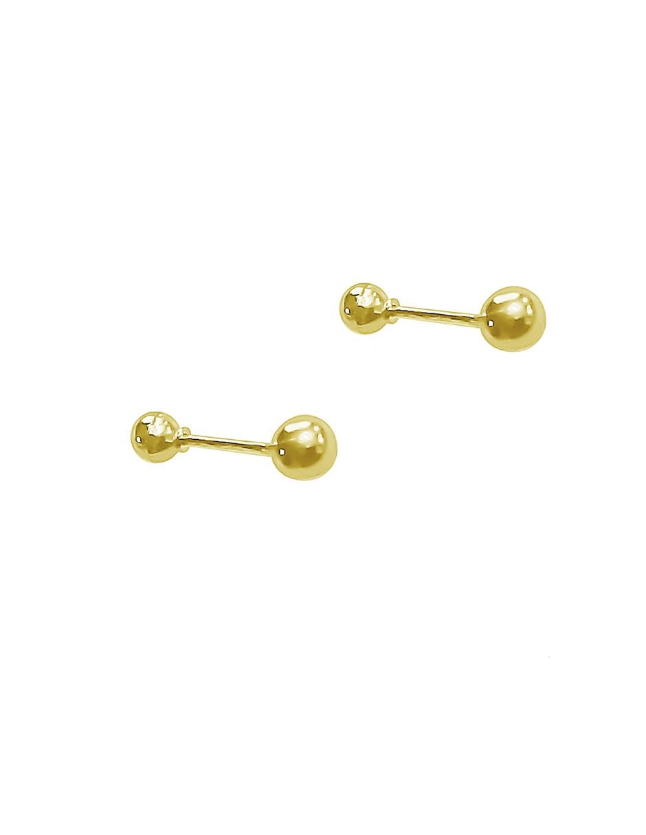 Aretes de oro 10 K con acabado brillante 3