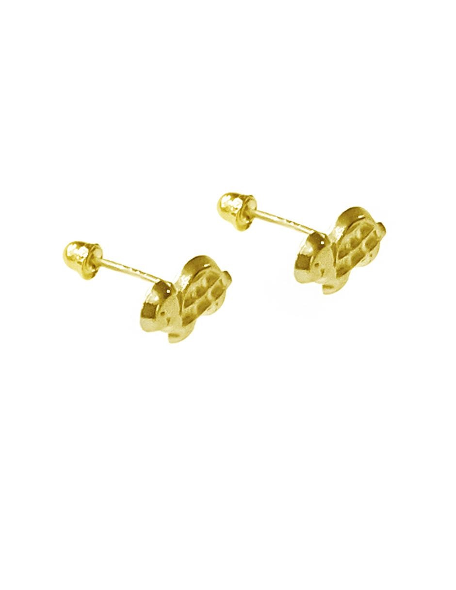 Aretes de oro 10 K con acabado brillante 3