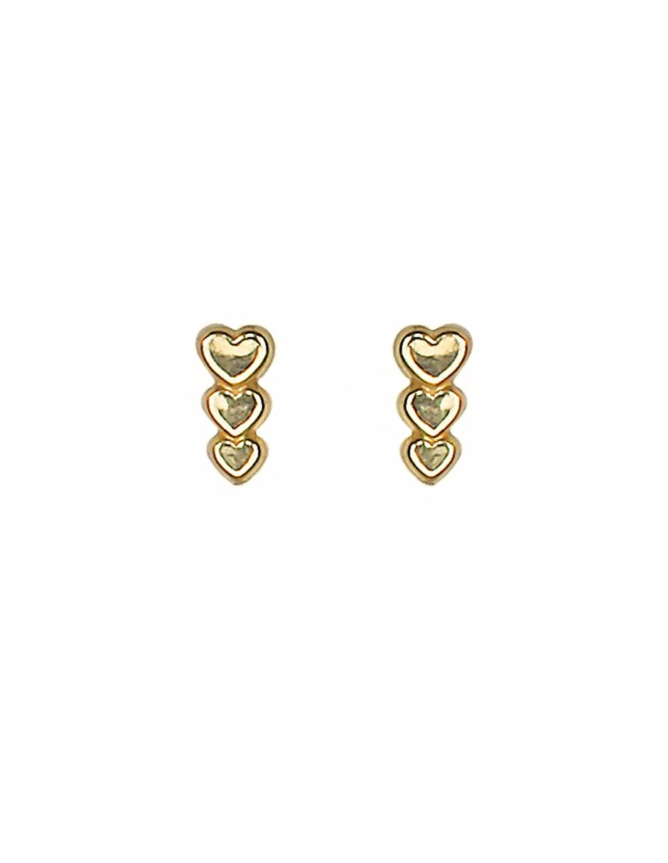 Aretes de oro 10 K con acabado brillante