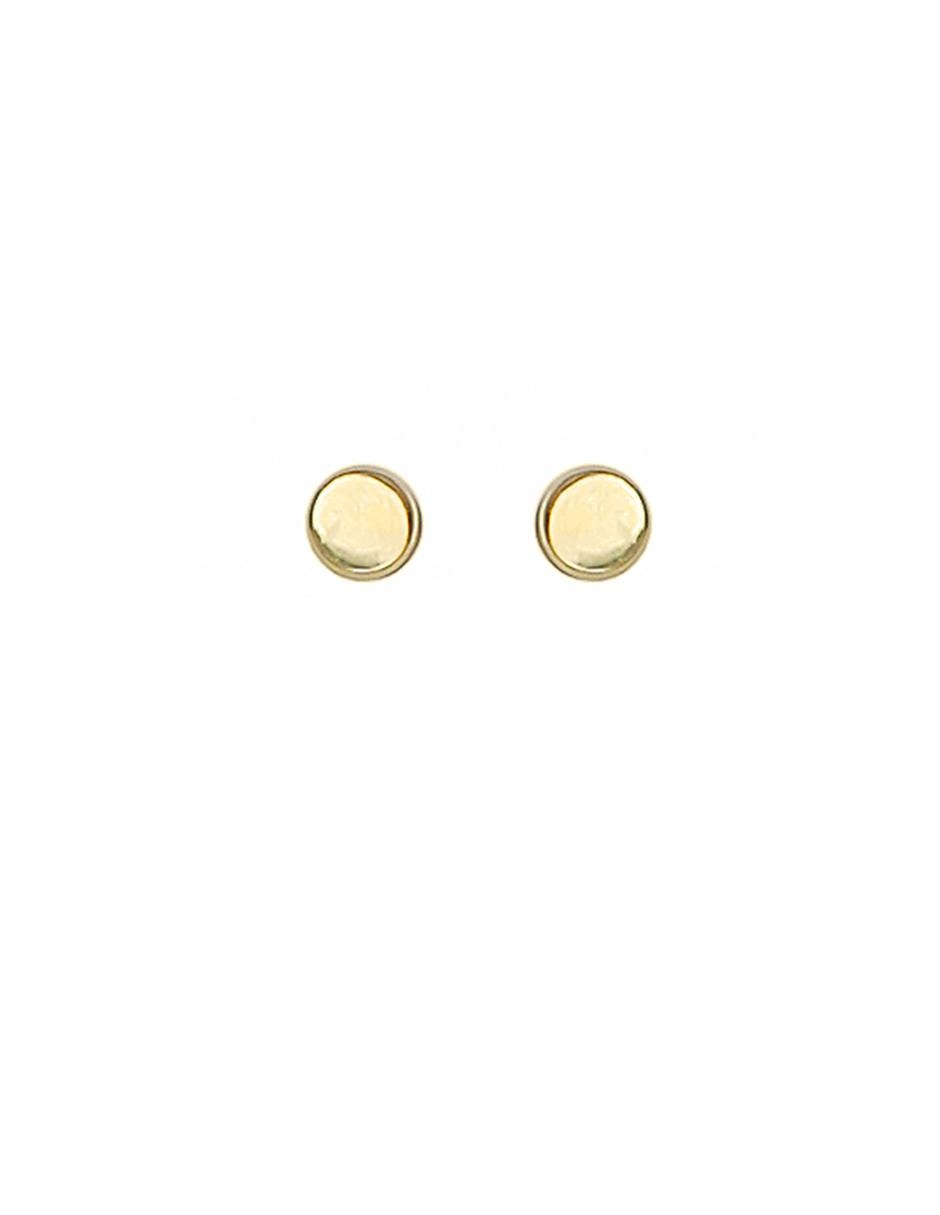 Aretes circulares de oro 10 K con acabado brillante Aretes circulares de oro 10 K con acabado brillante